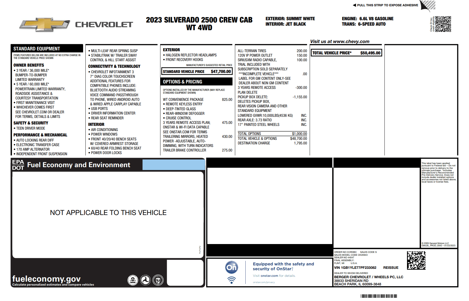 2023 Chevrolet Silverado 2500 WT - 8ft Flatbed - 4WD 6.6L V8 image 34