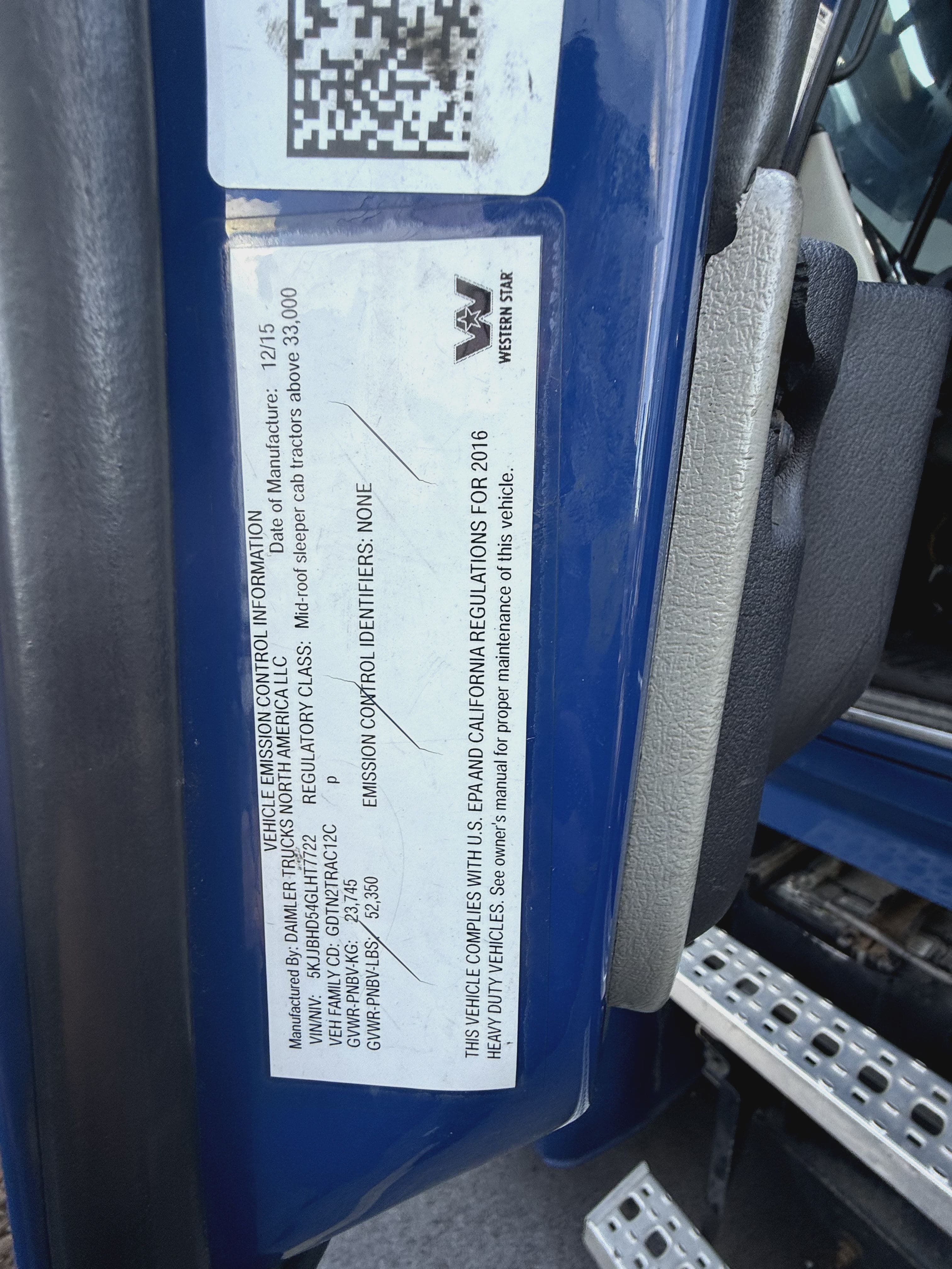 2016 Western Star 5700 image 4