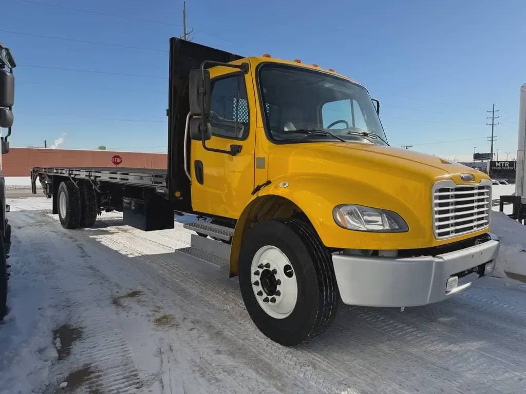 Used 2018 FREIGHTLINER Flatbed Truck, Stake Bed, Contractor Truck - BUSINESS CLASS M2 106 For Sale image 1