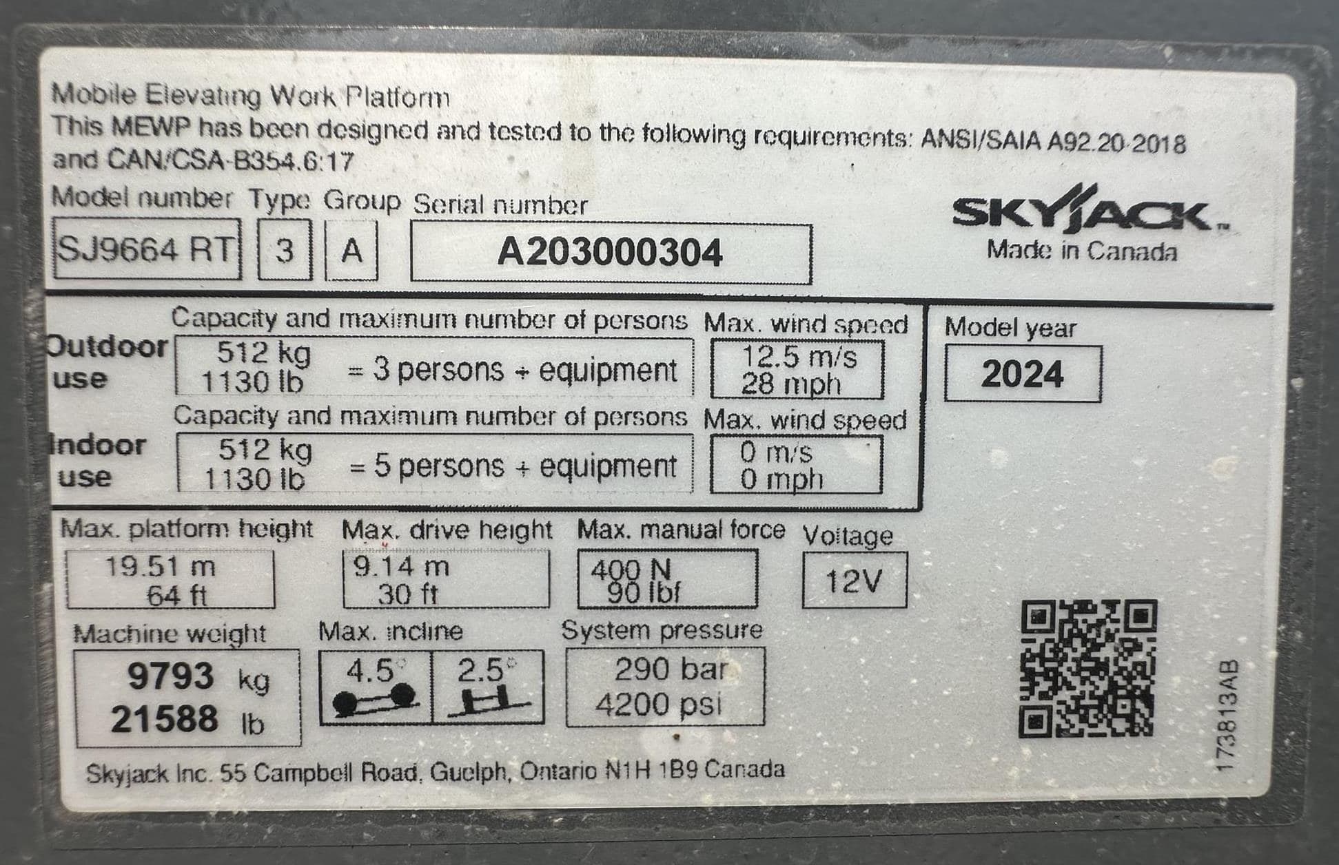 2024 SKYJACK SJ9664RT PL0304 image 13