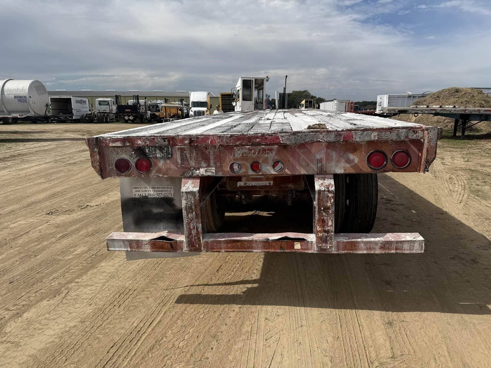 1995 Great Dane 48x96 Steel Flatbed Trailer - Spring, Sliding Axle image 2