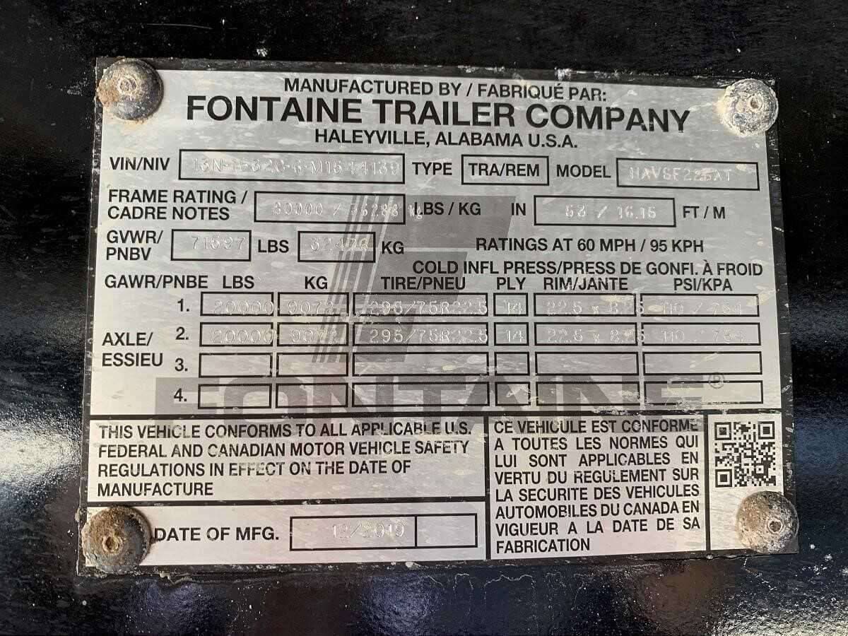 Used 2021 FONTAINE 53' CLOSED SLIDING TANDEM AXLE FLATBED Flatbed Trailer in Longview, TX image 4