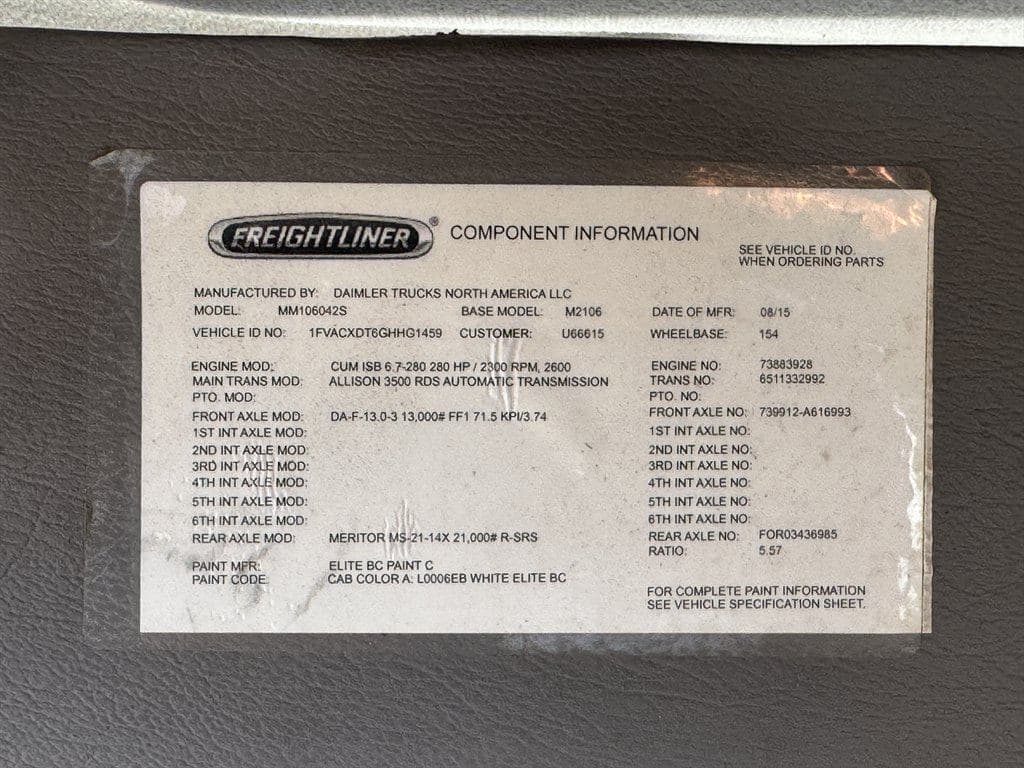 2016 Freightliner M2 106 image 75