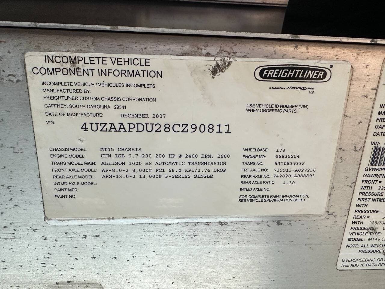 2008 Freightliner MT45 image 12