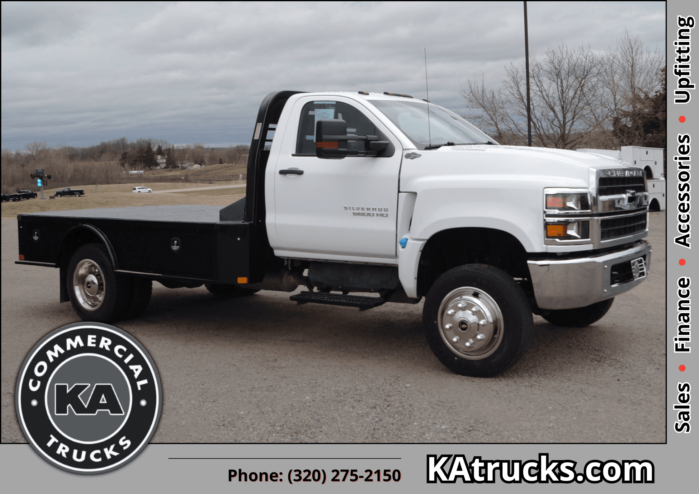 2022 Chevrolet Silverado 5500 - 11ft Flatbed - 4WD 6.6L V8 Duramax image 1