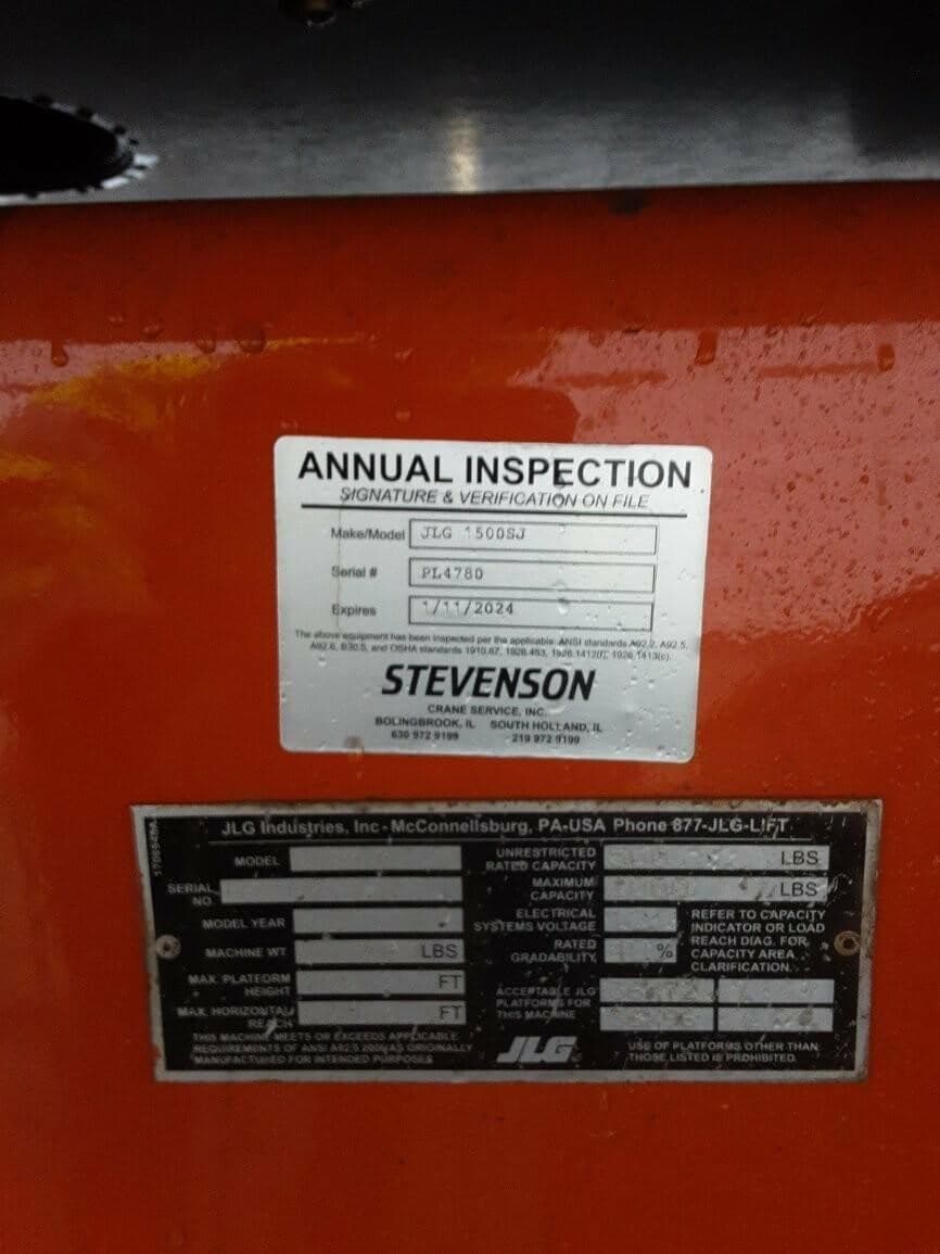 2015 JLG 1500SJ PL4780 image 4