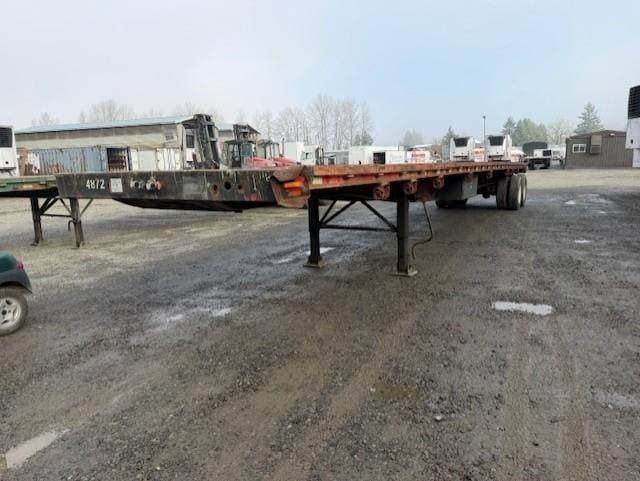 1998 Great Dane 48x96 Steel Flatbed Trailer - Spring, Sliding Axle image 7