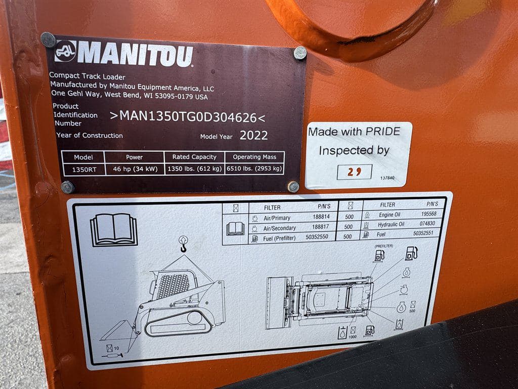 2022 Manitou 1350rt image 39