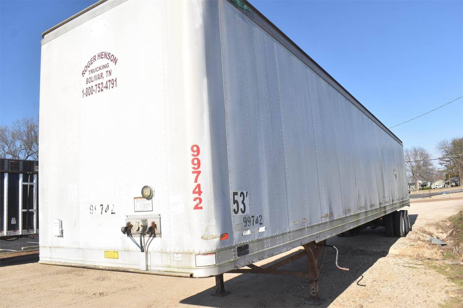 1999 Great Dane 53 ft Dry Van Trailer - Swing Door, Air Ride, Sliding Axle image 2