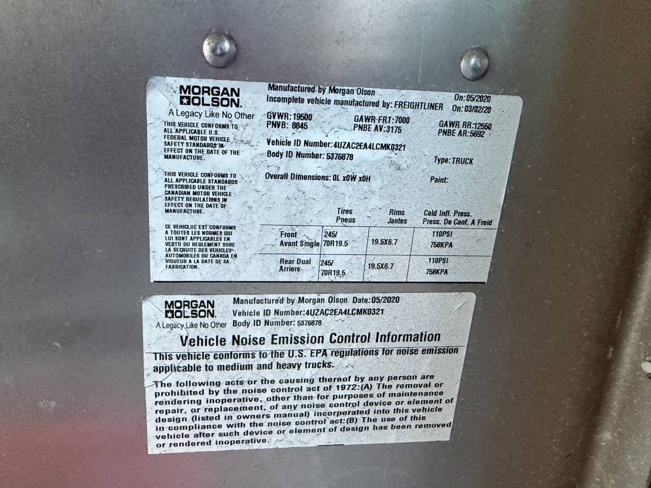 2020 Freightliner MT45 image 8