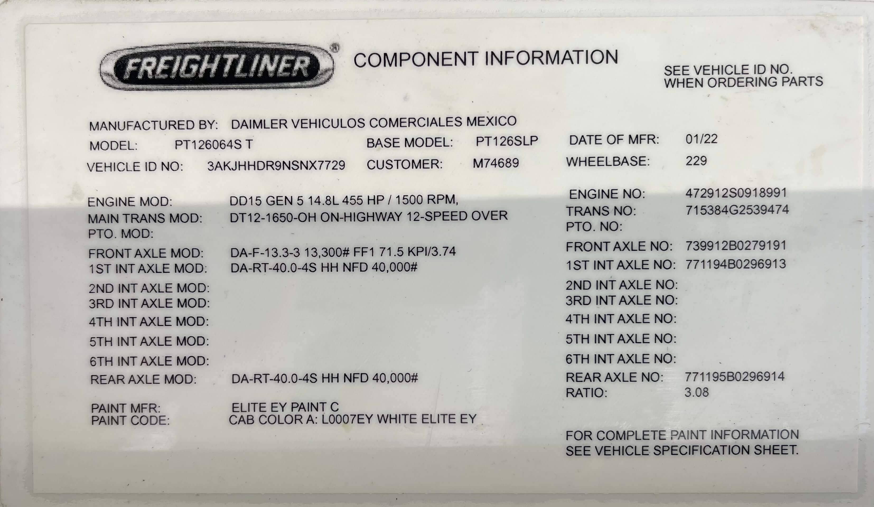 2022 Freightliner Cascadia 126 image 20