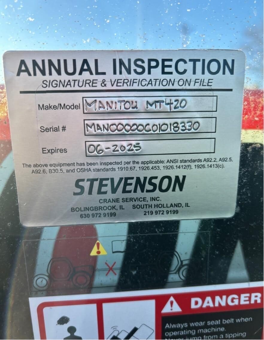 2019 MANITOU MT420H MH8330 image 17