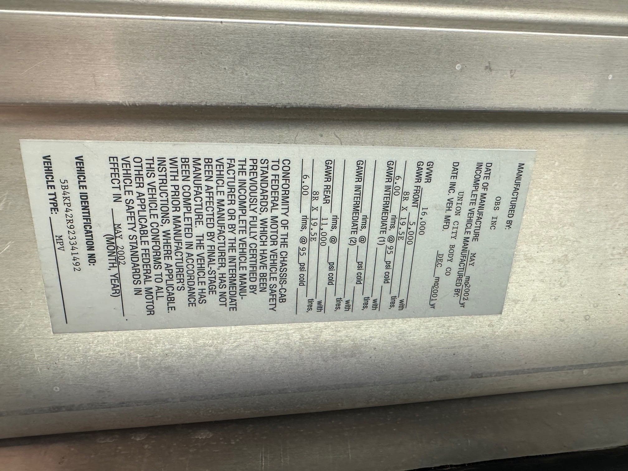 2002 WORKHORSE Step Van with Handicap Lift image 51