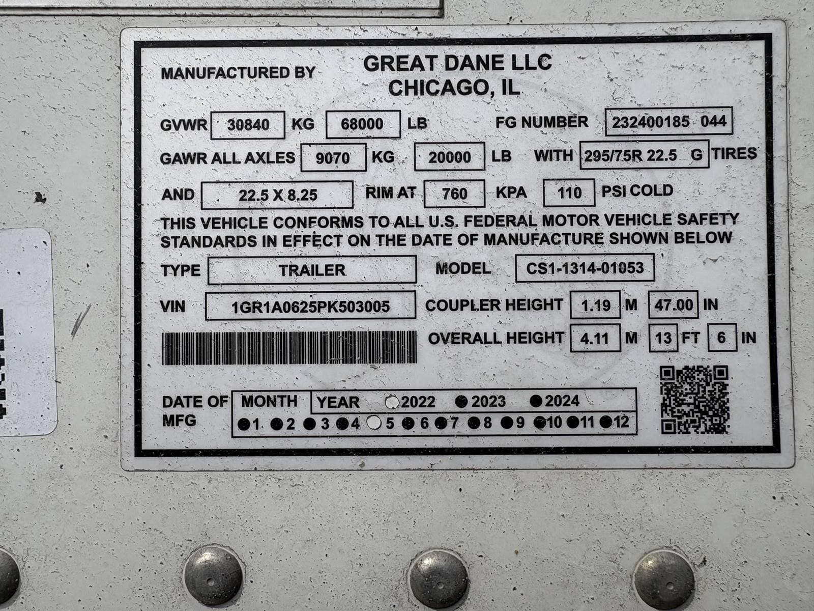 2023 Great Dane 53` Dry Van image 2