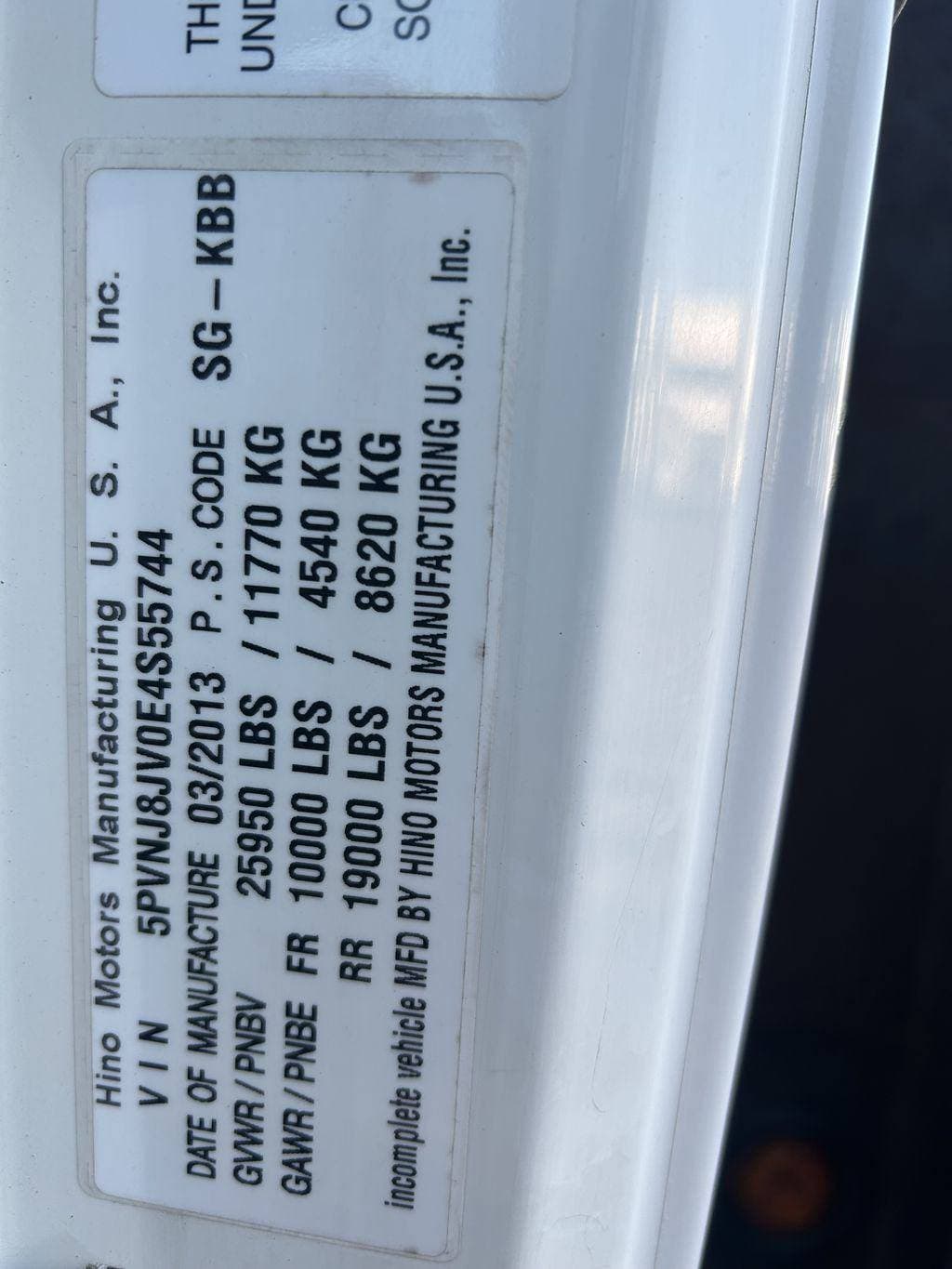 2014 Hino Conventional Type Truck image 14