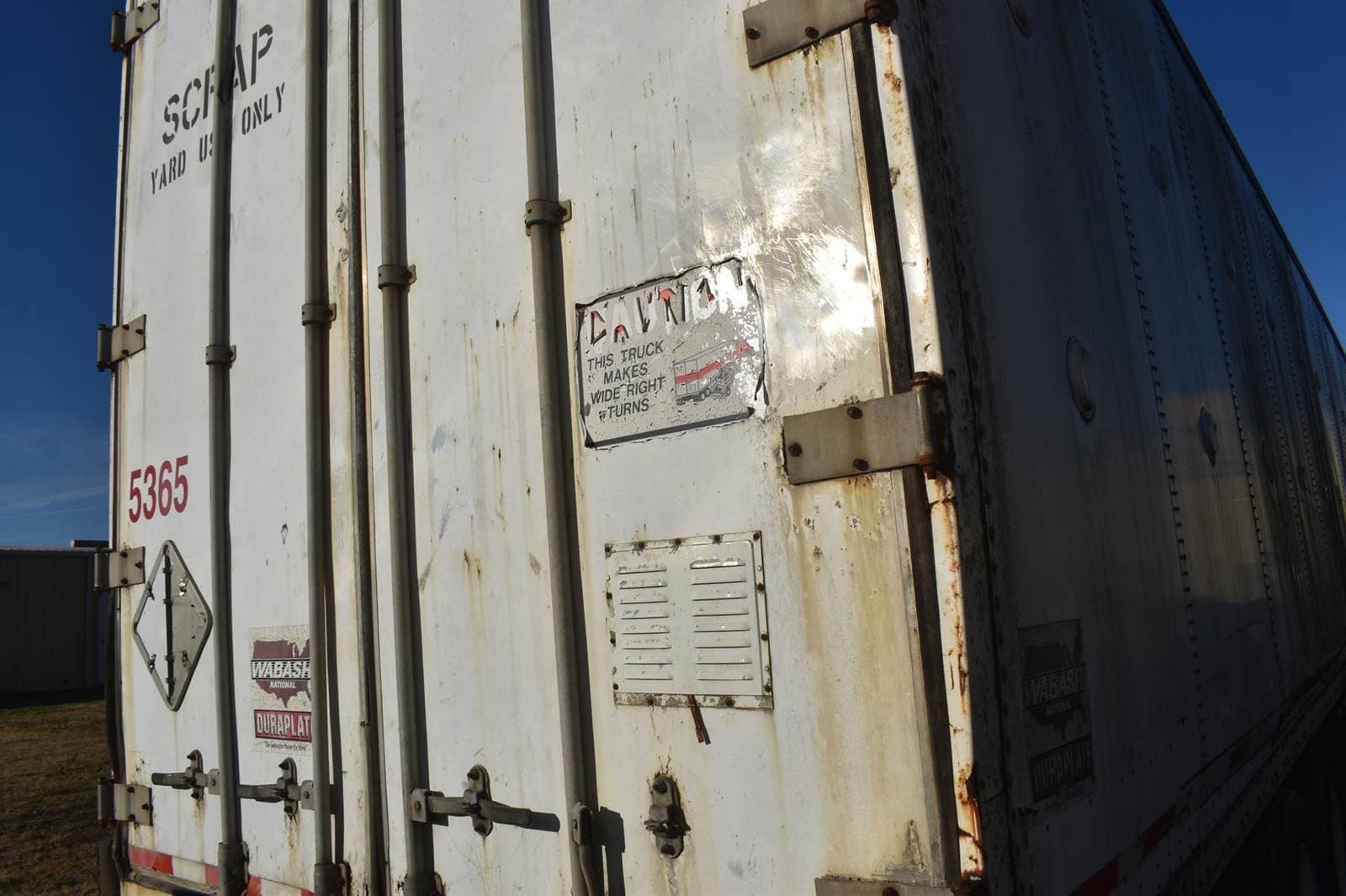 2000 Wabash 53 ft Dry Van Trailer - Swing Door, Spring, Fixed Axle image 4