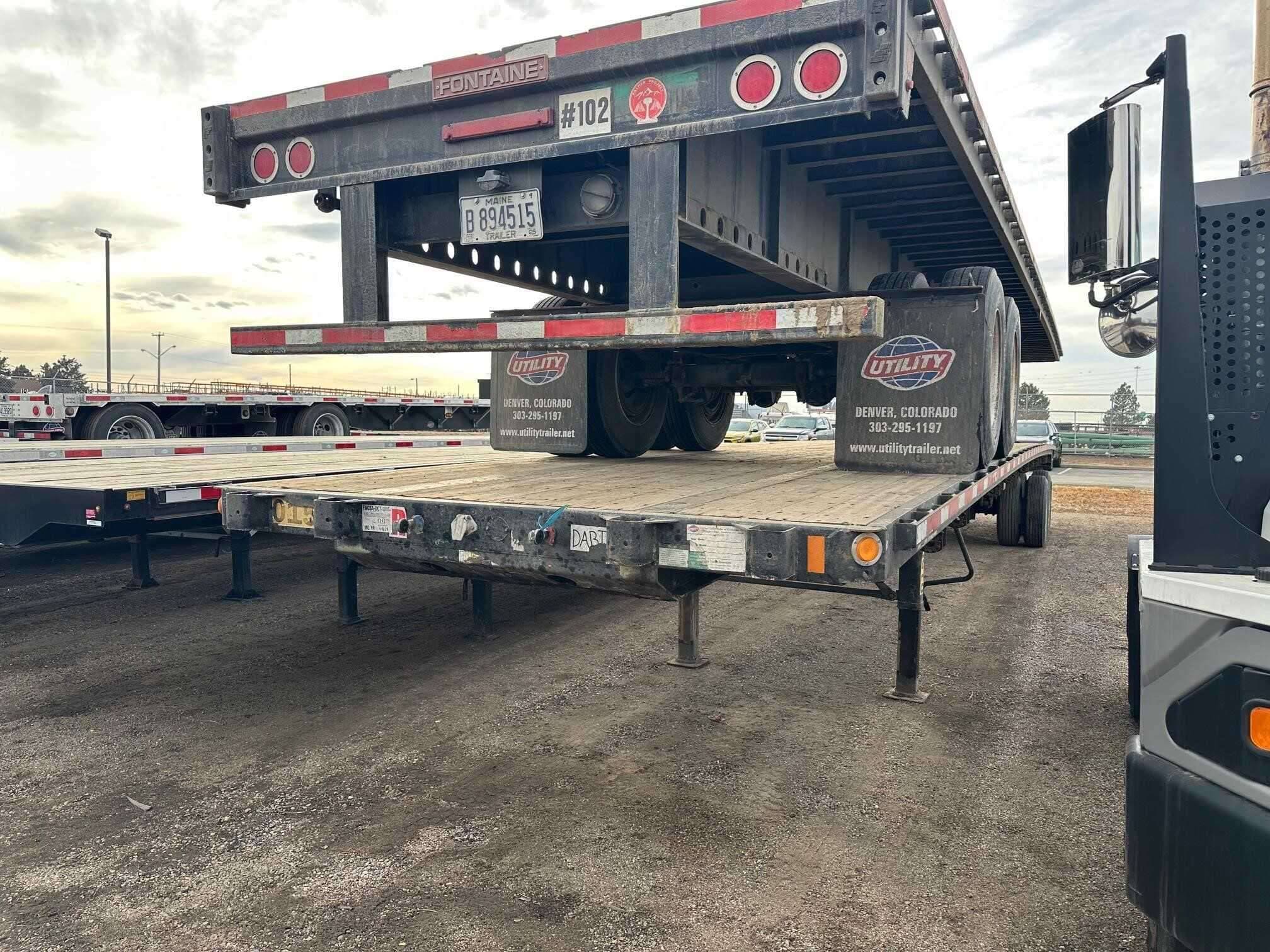 Used 2018 FONTAINE 48' VELOCITY STEEL FLATBED, CLOSED TANDEM, SPRING Flatbed Trailer in Henderson, CO image 5