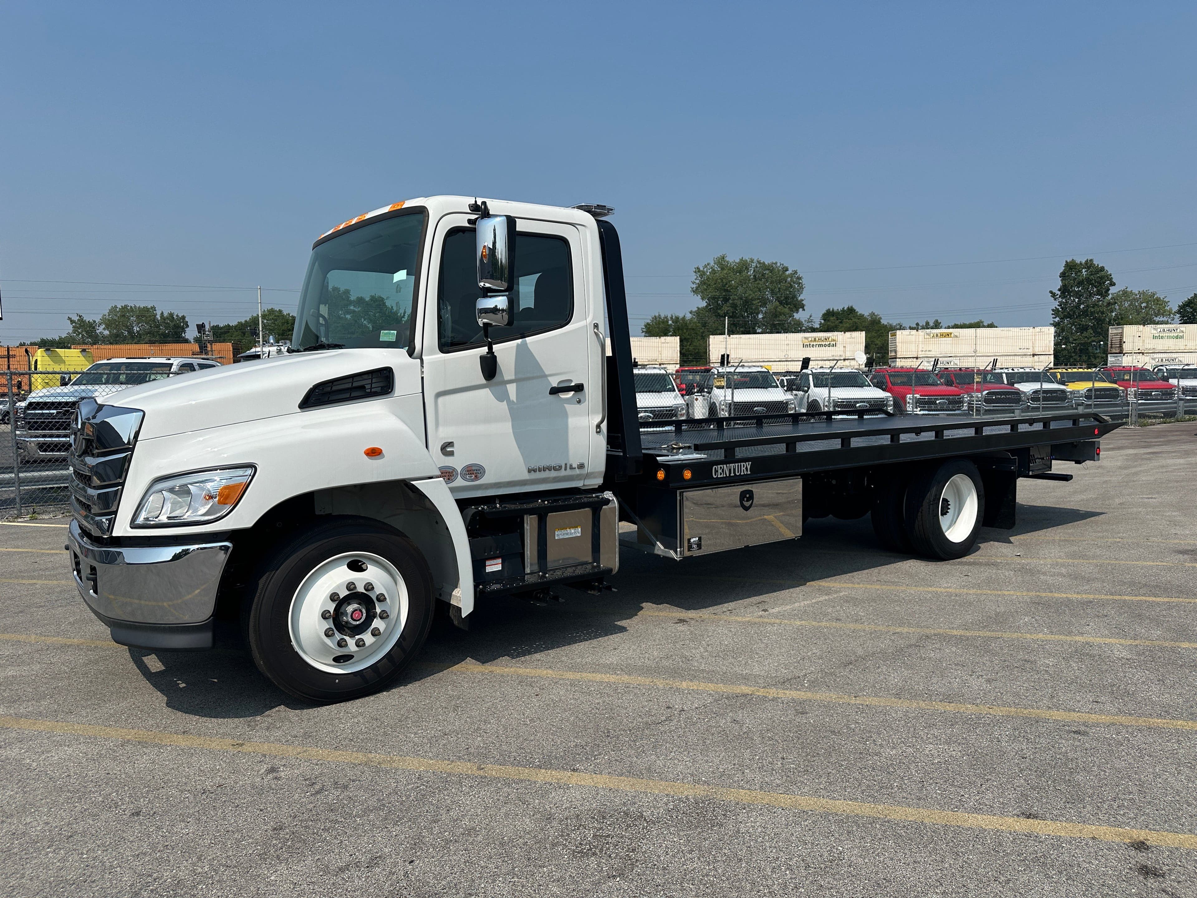 2025 Hino L6 WITH A CENTURY 21.5' STEEL CARRIER  (SK#: 6244C) image 2