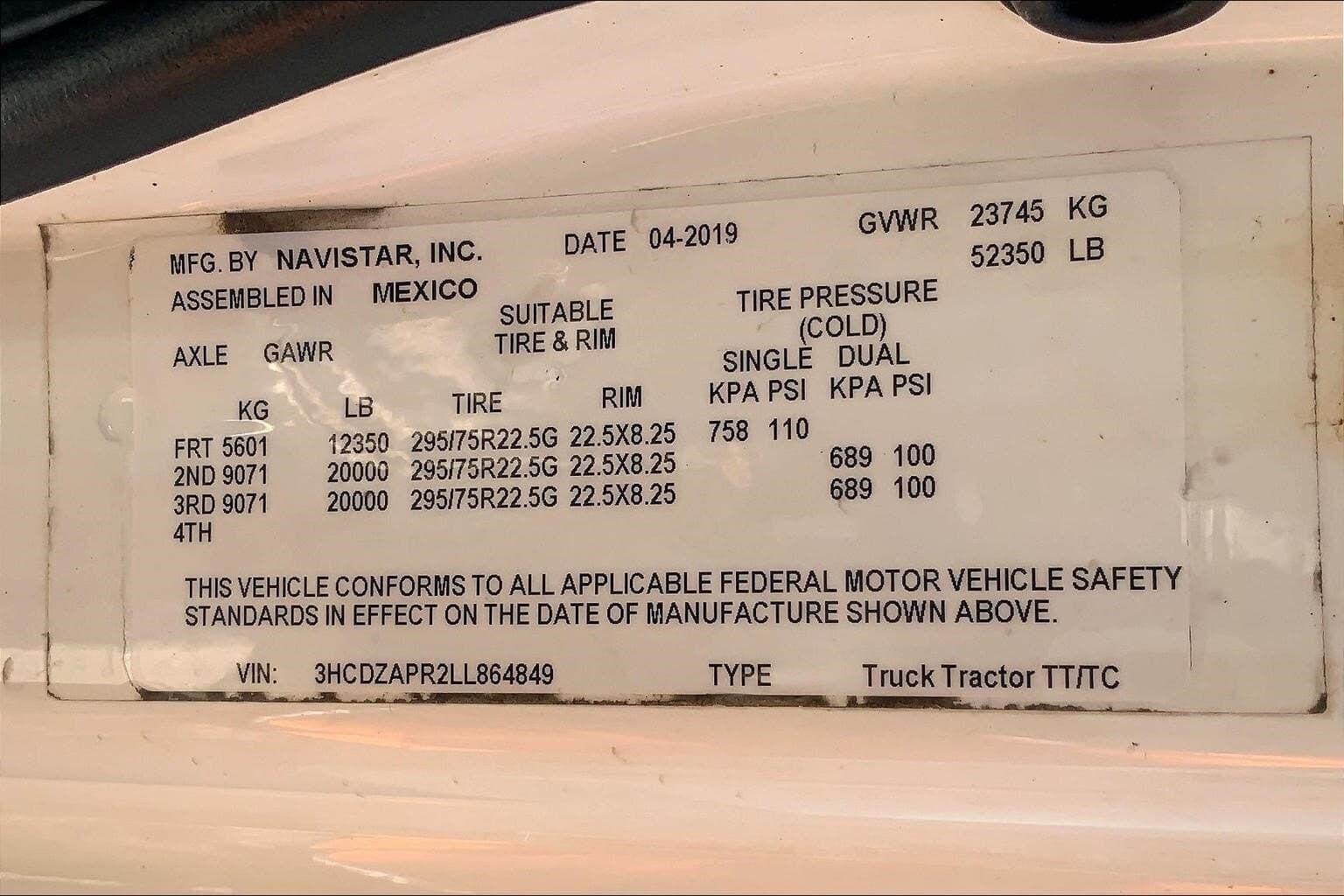 Used 2020 INTERNATIONAL Conventional - Day Cab - LT image 8