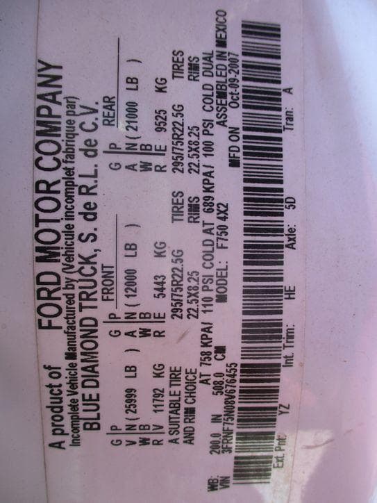 2008 Ford F-750 CHIPPER DUMP BUCKET BOOM TRUCK image 18