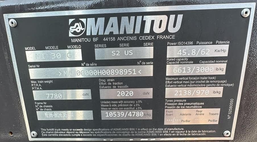2023 MANITOU MI30G FL8951 image 6