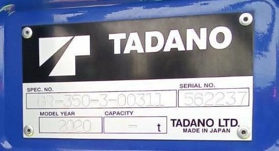2020 TADANO GR 350XL-3 image 12