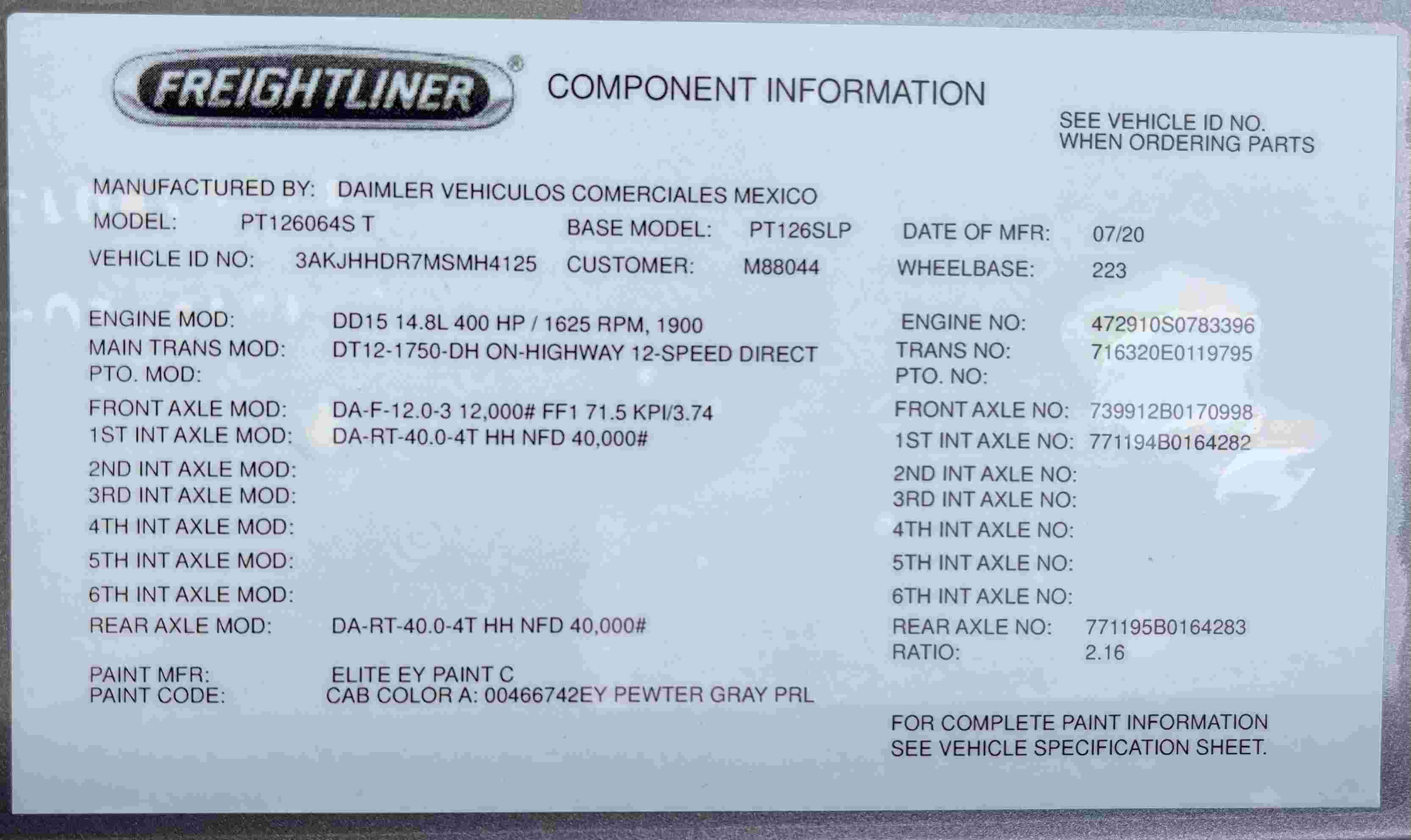 2021 Freightliner Cascadia 126 image 23