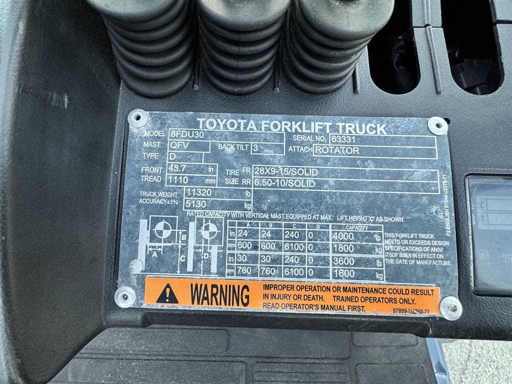 2018 Toyota 8fdu30 image 32