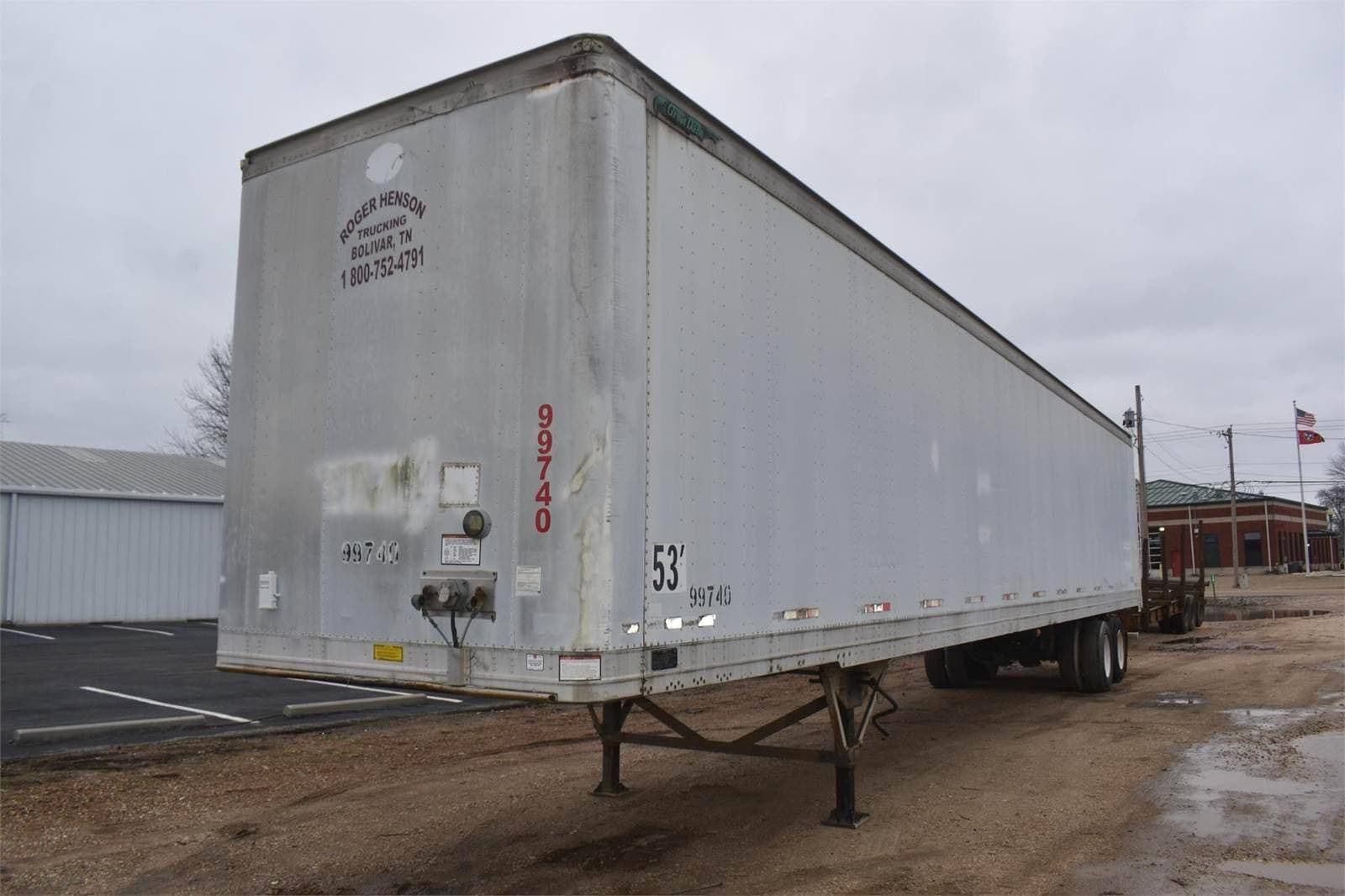 1999 Great Dane 53 ft Dry Van Trailer - Swing Door, Air Ride, Sliding Axle image 1