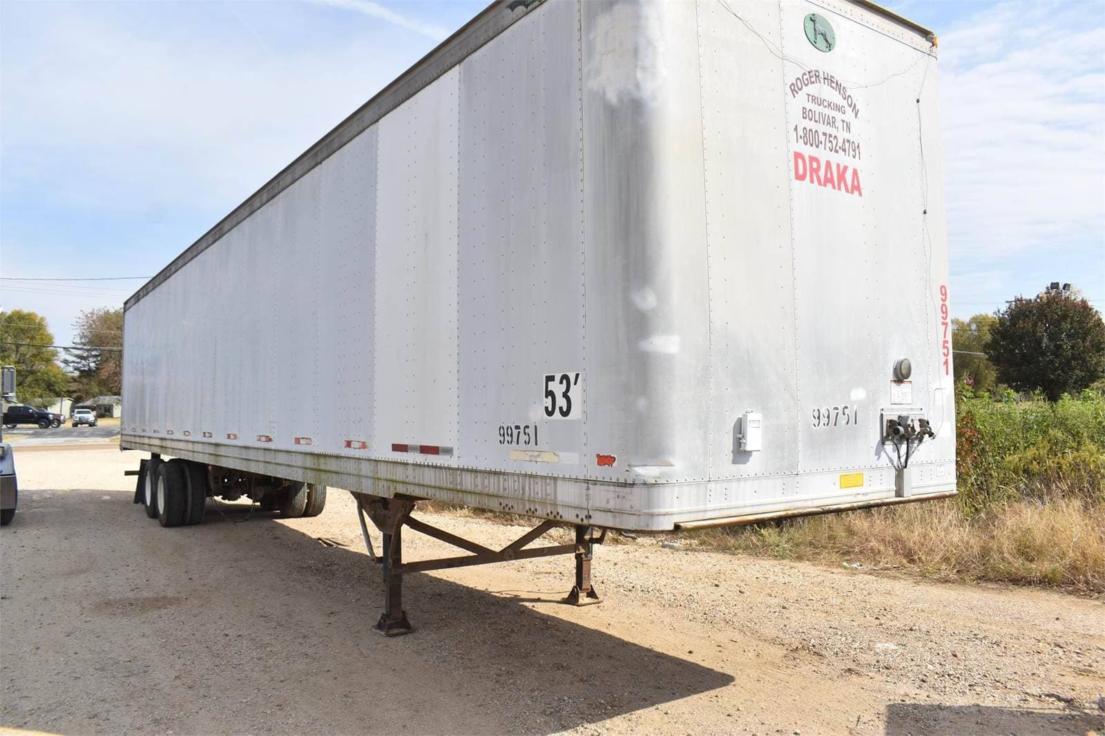 1999 Great Dane 53 ft Dry Van Trailer - Swing Door, Air Ride, Sliding Axle image 1