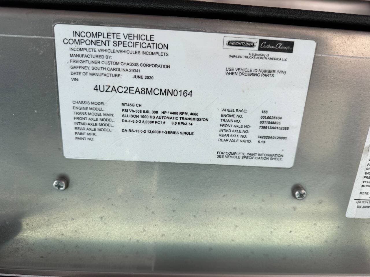 2021 Freightliner MT45 image 6