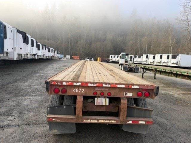 1998 Great Dane 48x96 Steel Flatbed Trailer - Spring, Sliding Axle image 1