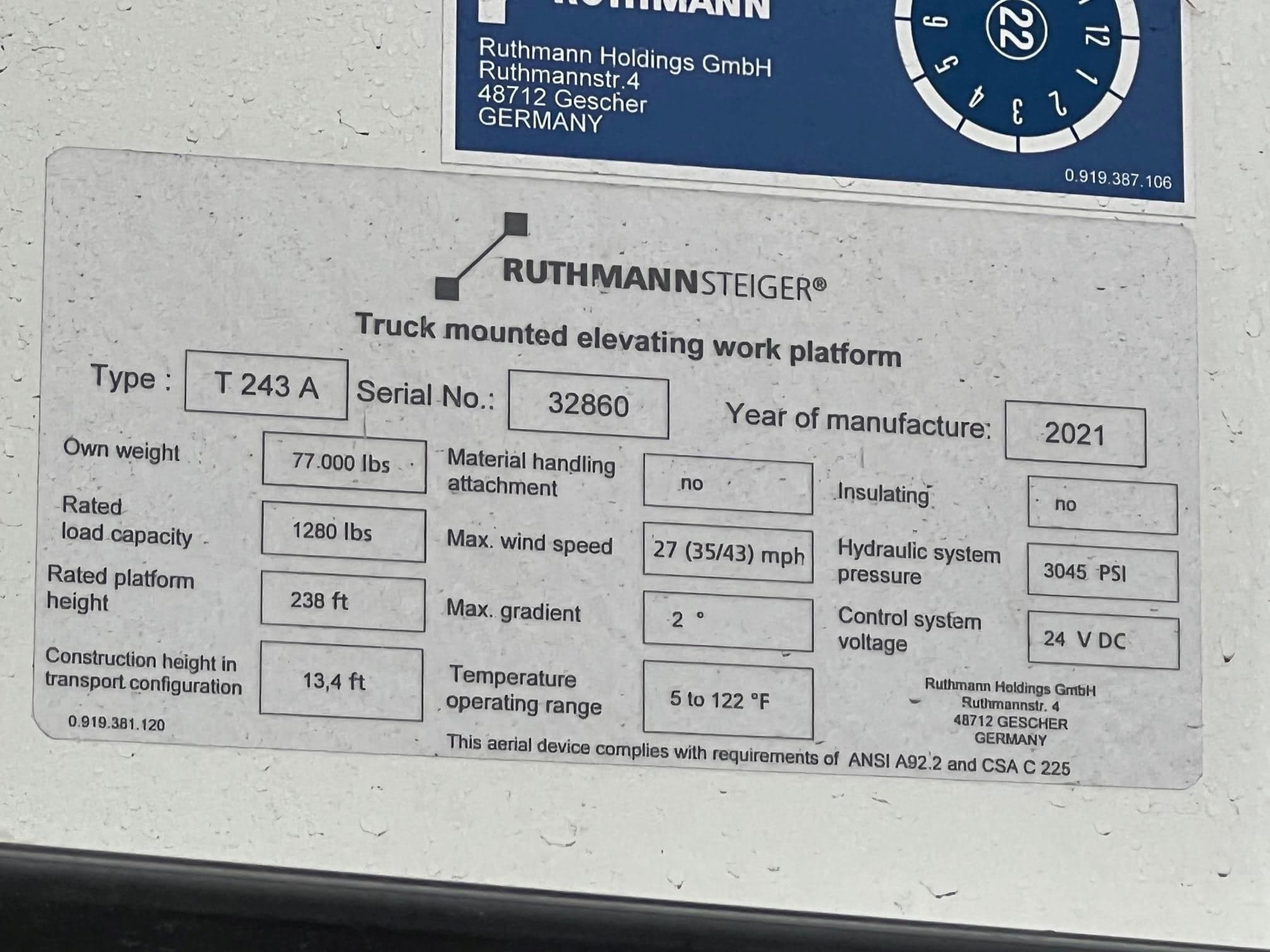 2022 RUTHMANN STEIGER T243A image 6