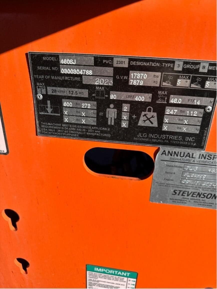 2023 JLG 460SJ PL04788 image 8
