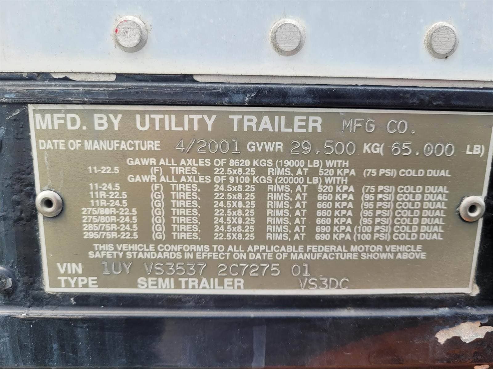 2002 Utility 53` Dry Van image 7