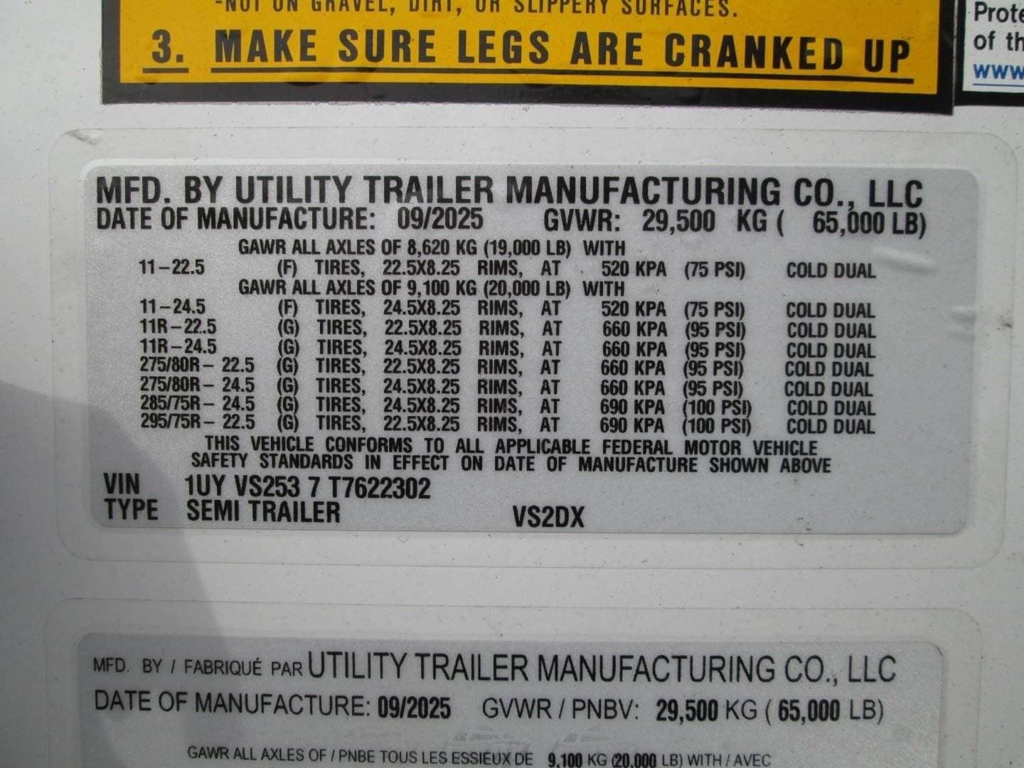 2025 Utility VS2RA 53 ft Dry Van Trailer image 7