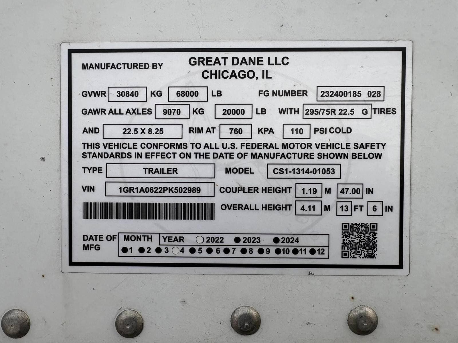 2023 Great Dane 53` Dry Van image 3