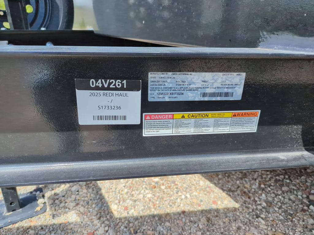 2025 Redihaul trailer RH12-20FU Deck over Equipment Trailer image 2