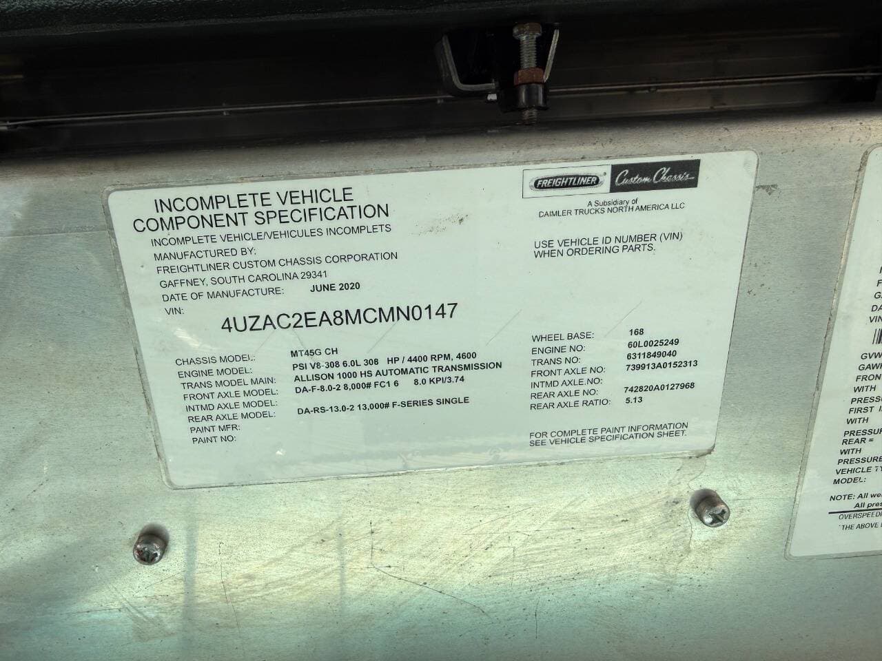 2021 Freightliner MT45 image 7