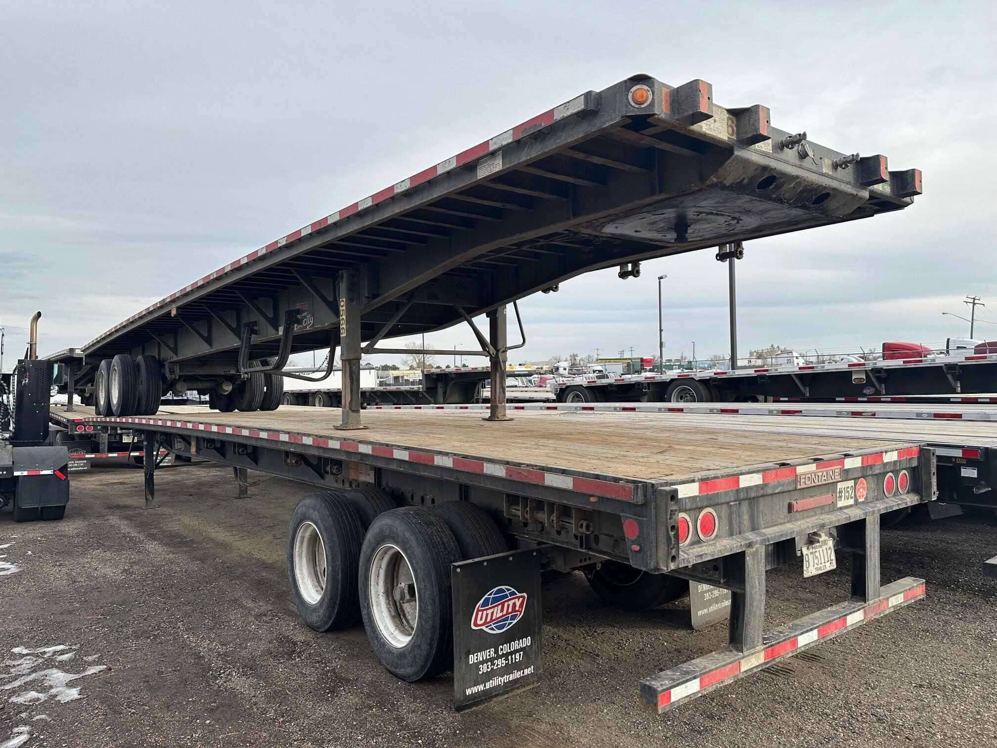 Used 2018 FONTAINE 48' VELOCITY STEEL FLATBED, CLOSED TANDEM, SPRING Flatbed Trailer in Henderson, CO image 4