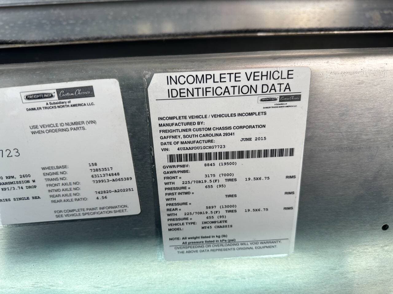 2016 Freightliner MT45 image 13