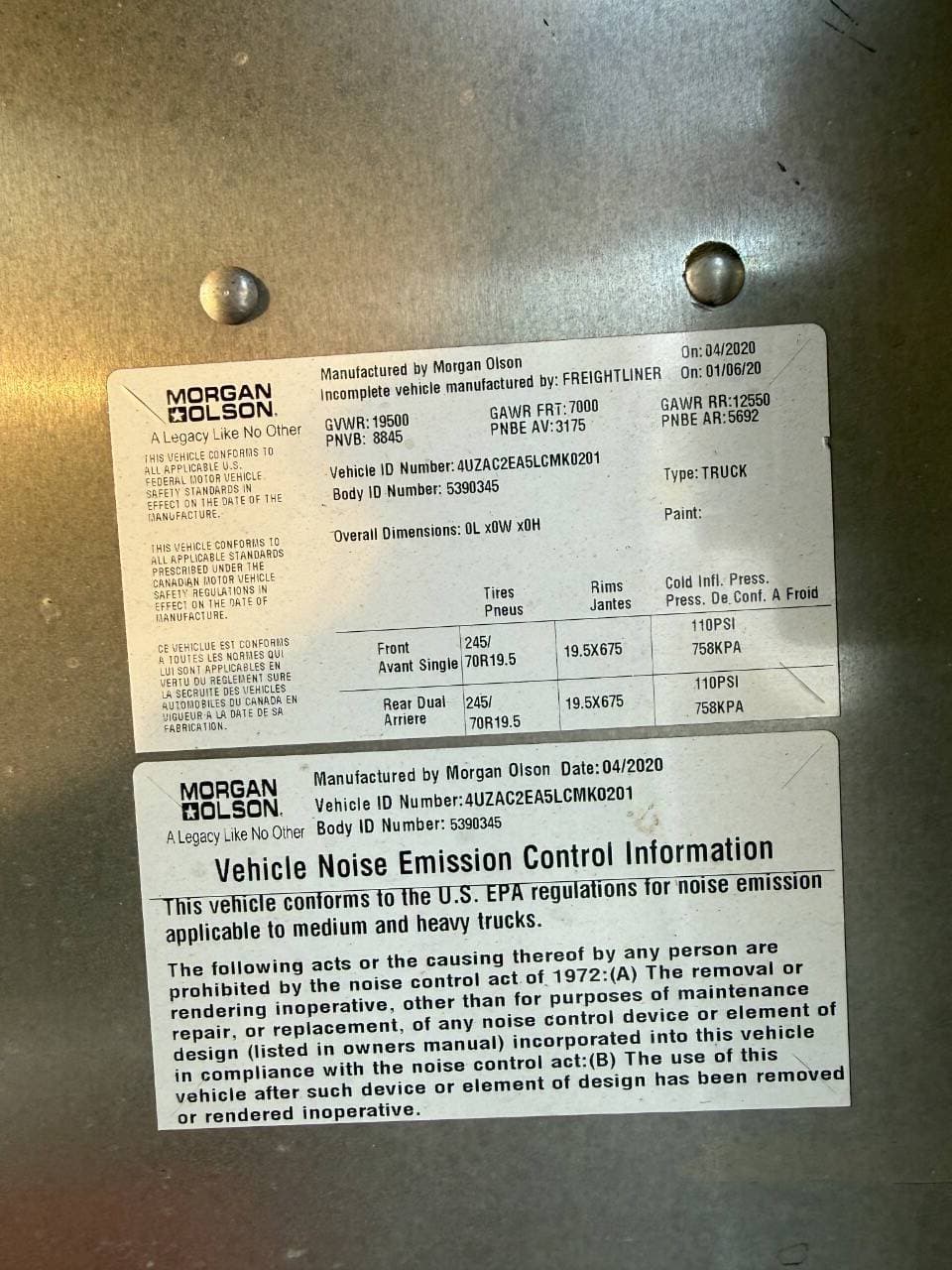 2020 Freightliner MT45 image 7