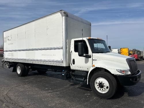 2022 International MV607 Box Truck - 220HP, 6 Speed Automatic, Roll up Door