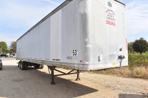 1999 Great Dane 53 ft Dry Van Trailer - Swing Door, Air Ride, Sliding Axle