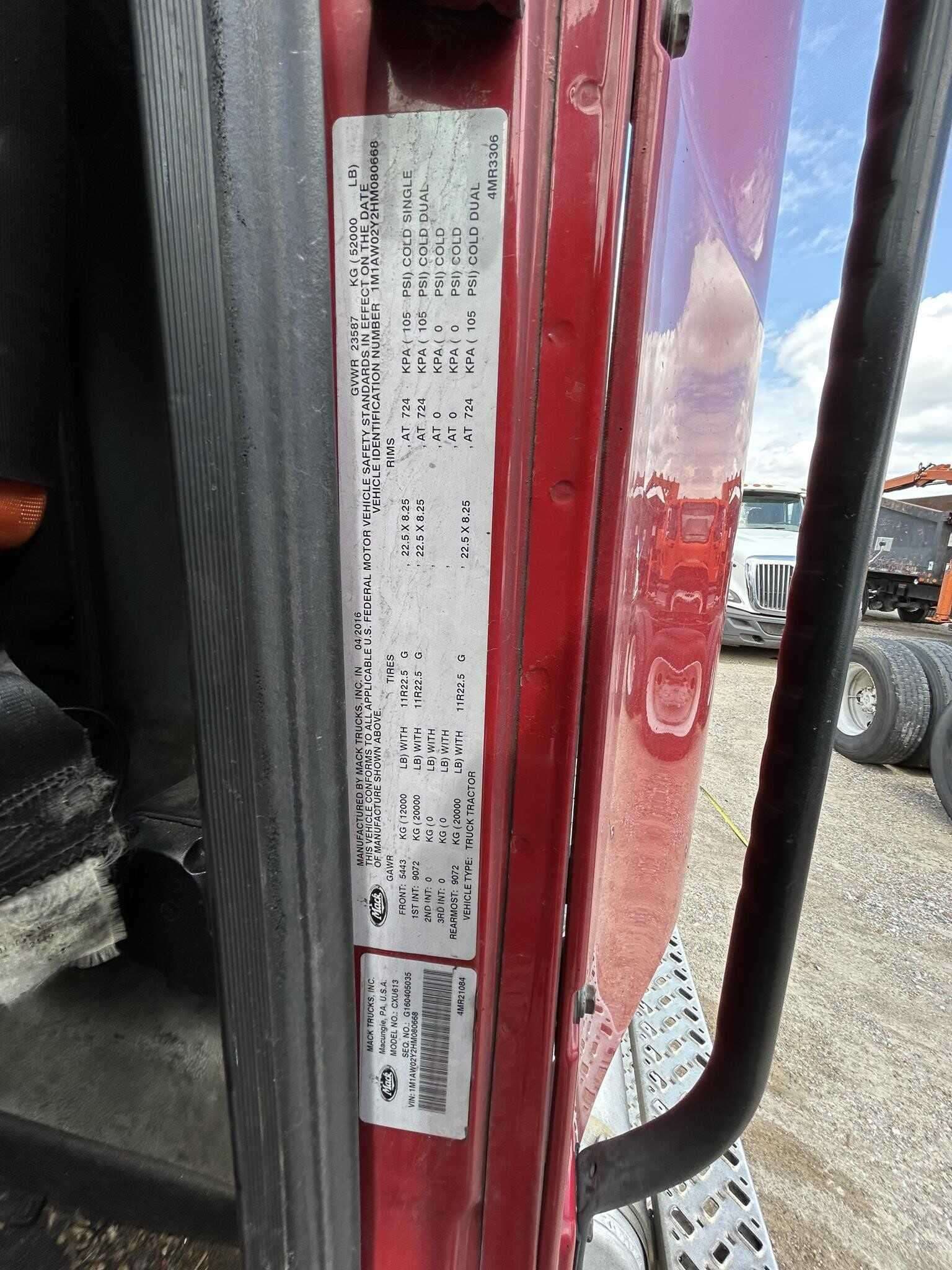 2017 Mack CXU613 Pinnacle image 6